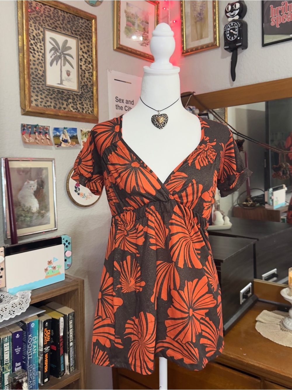 Y2K weavers babydoll top